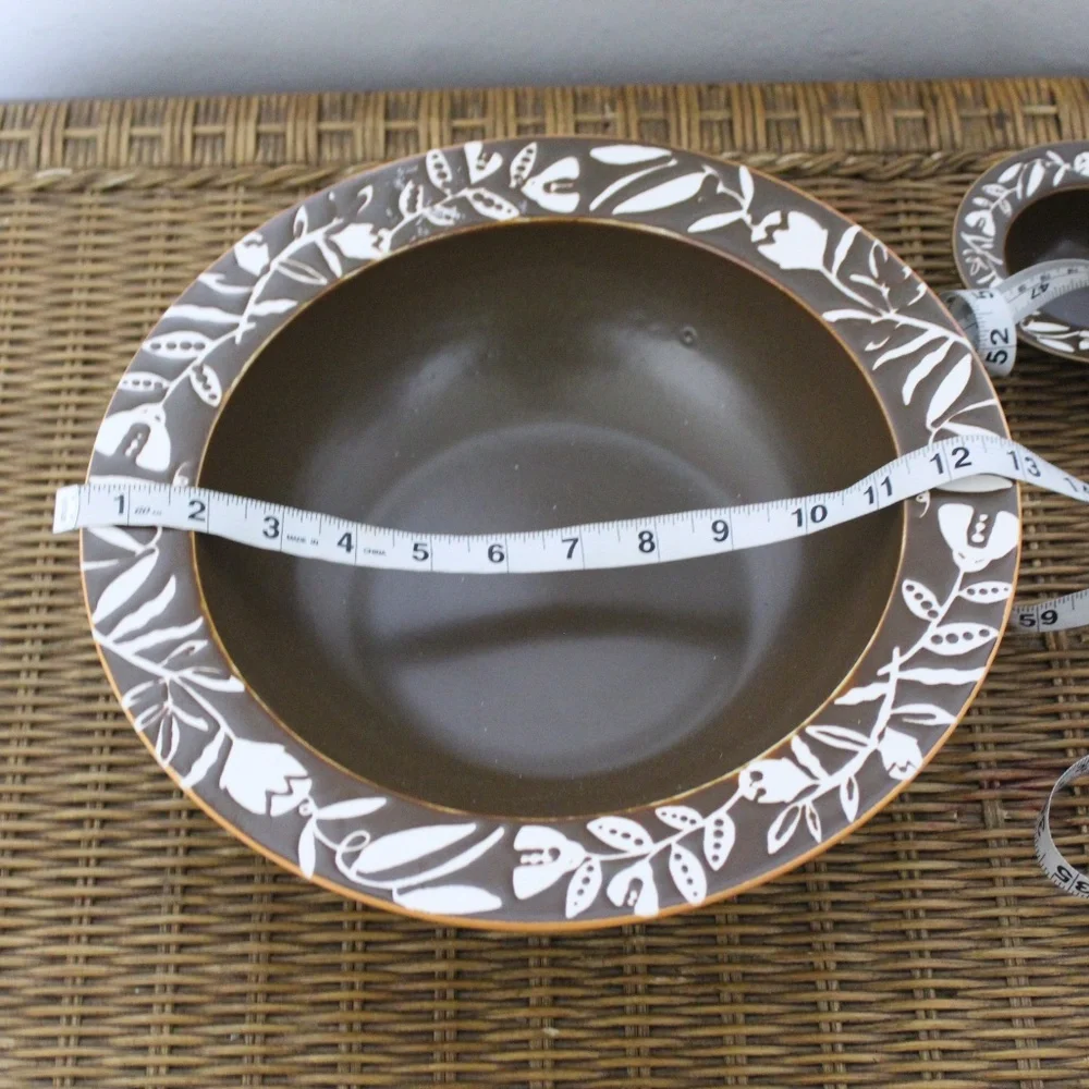 Williams Sonoma.  Mahogany Brown Serving Bowl with Matching Dip Cup.  Set of two